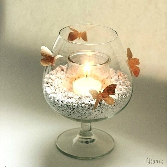 photophore vase papillons 